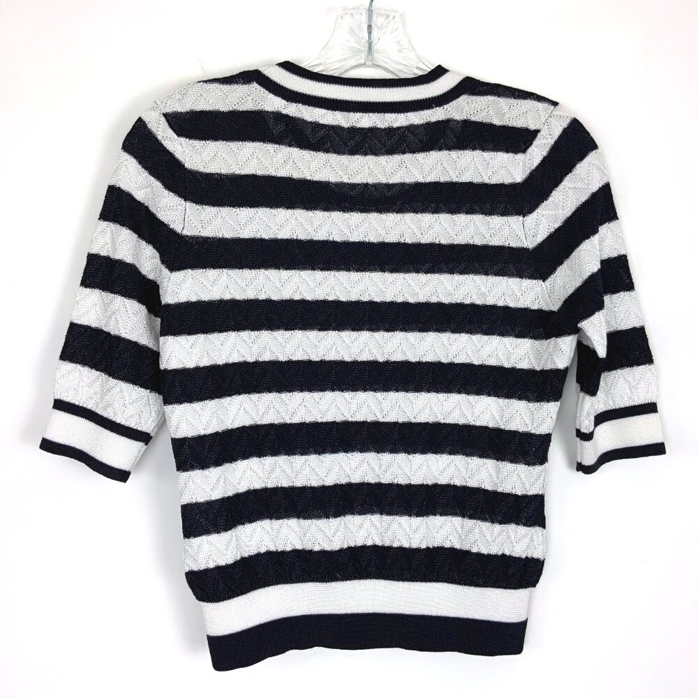 New Veronica Beard Lisbeth Nvy & White Striped Knit Top Sz XS - Picture 10 of 16